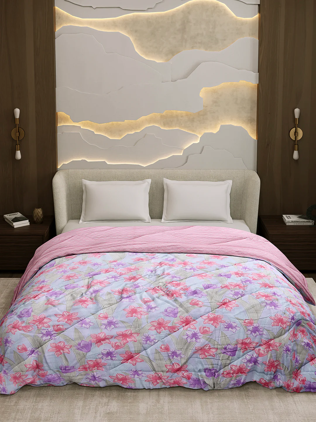Printed Double Bed 3 Ply Comforter for AC Room - (Marvella) - Image 2