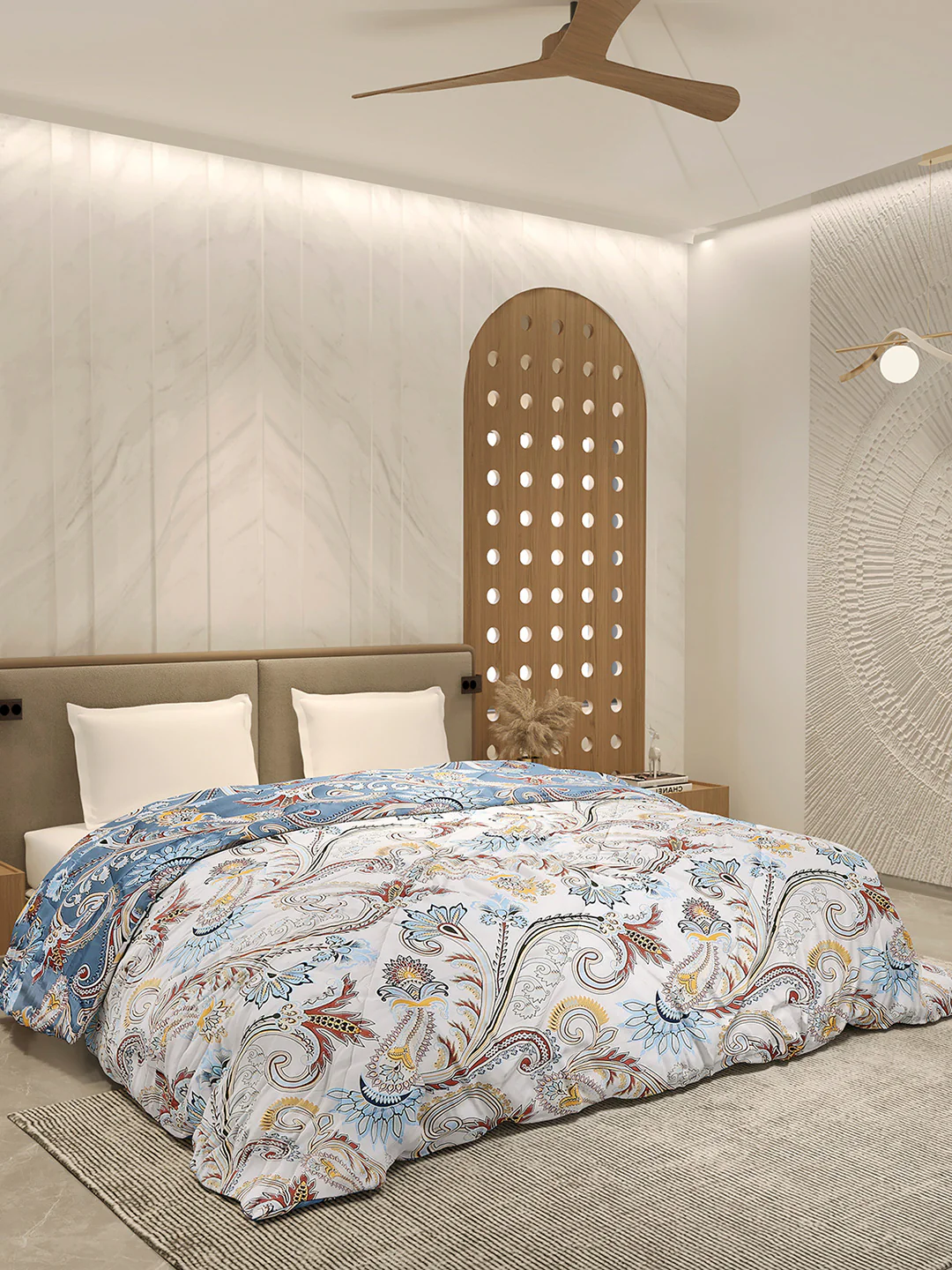 Printed Double Bed 3 Ply Comforter for AC Room - (Marvella) - Image 5