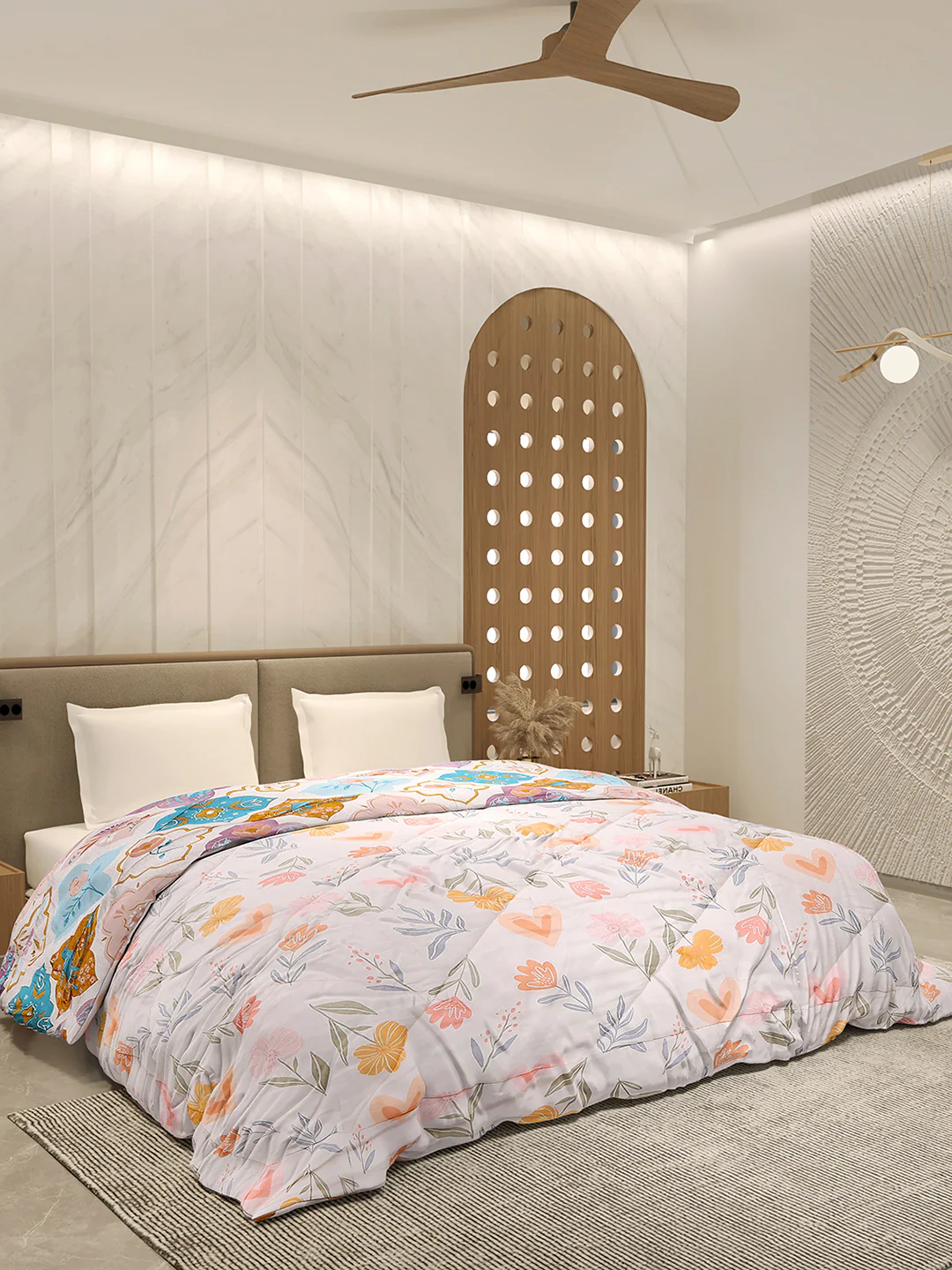 Printed Double Bed 3 Ply Comforter for AC Room - (Marvella) - Image 4