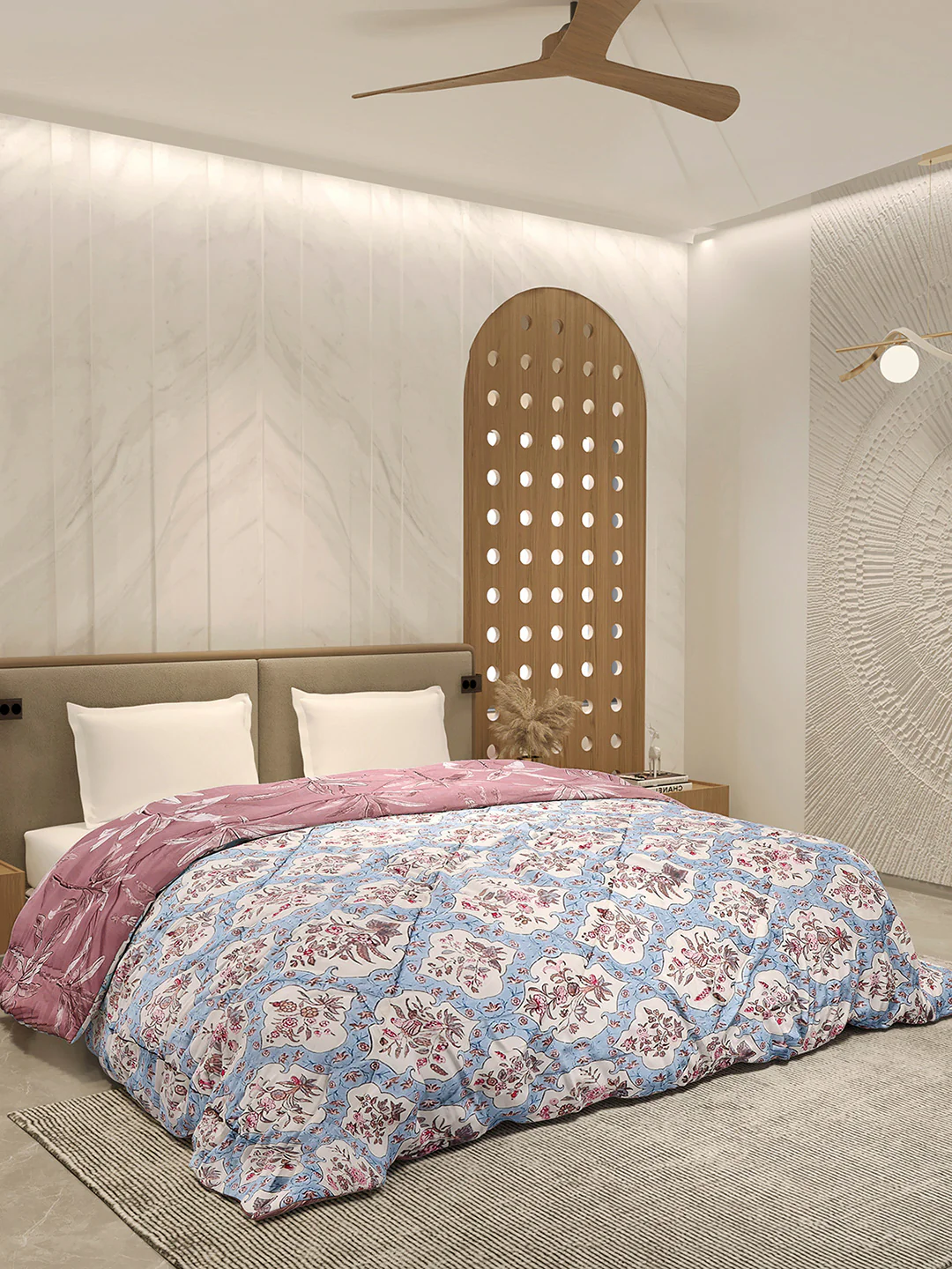 Printed Double Bed 3 Ply Comforter for AC Room - (Marvella) - Image 4