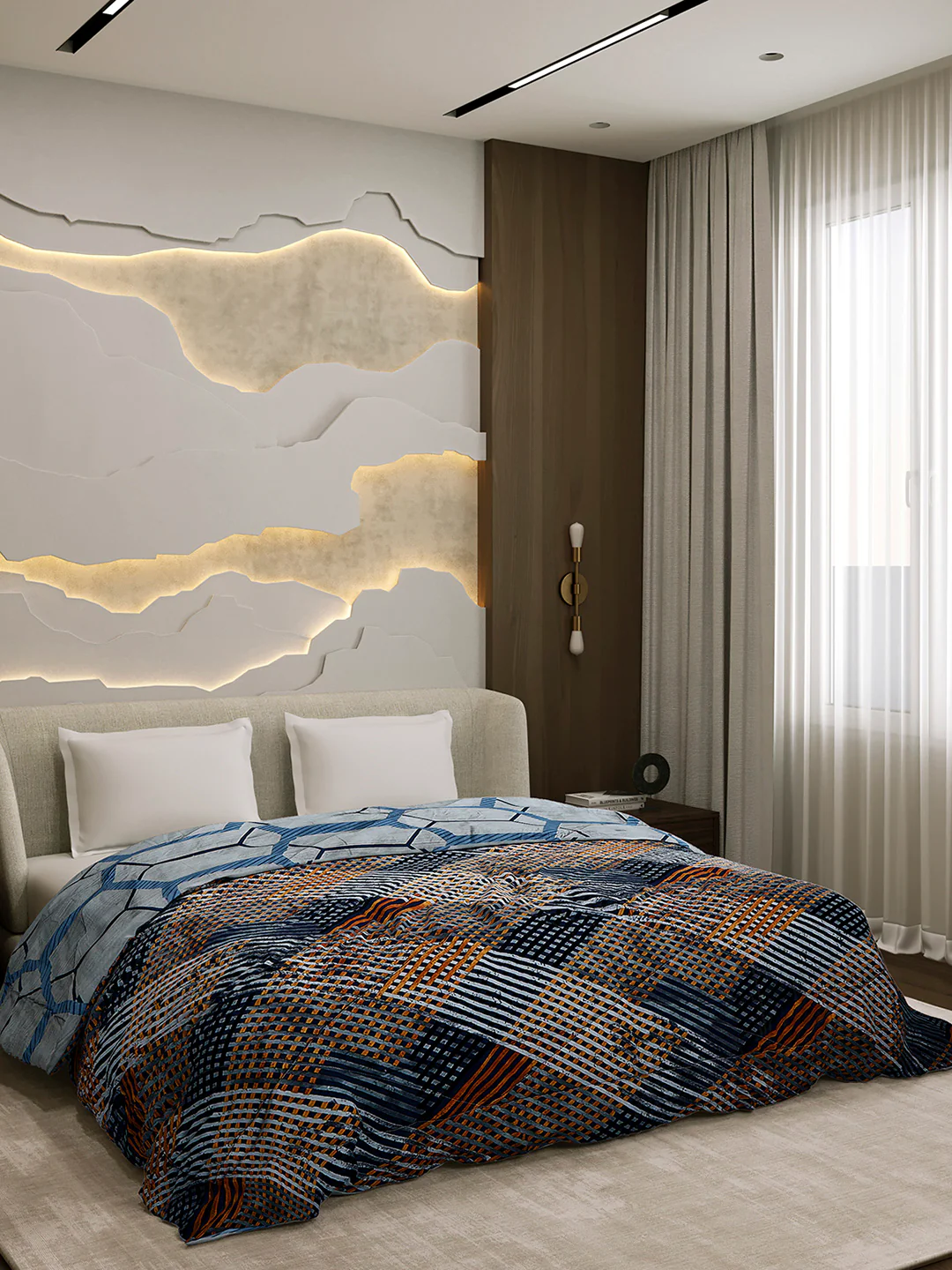 Printed Double Bed 3 Ply Comforter for AC Room - (Sanskriti) - Image 4