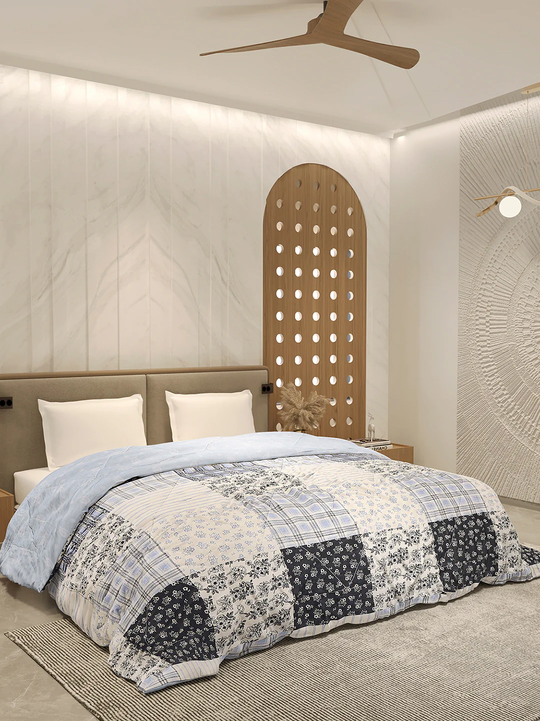 Printed Double Bed 3 Ply Comforter for AC Room - (Sanskriti) - Image 4