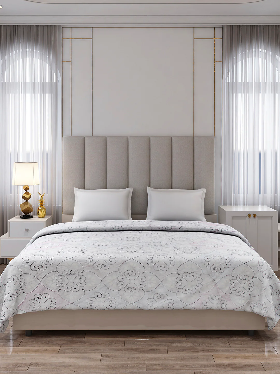 Printed Double Bed 300 GSM Blanket for AC Room - (Matrix) - Image 3
