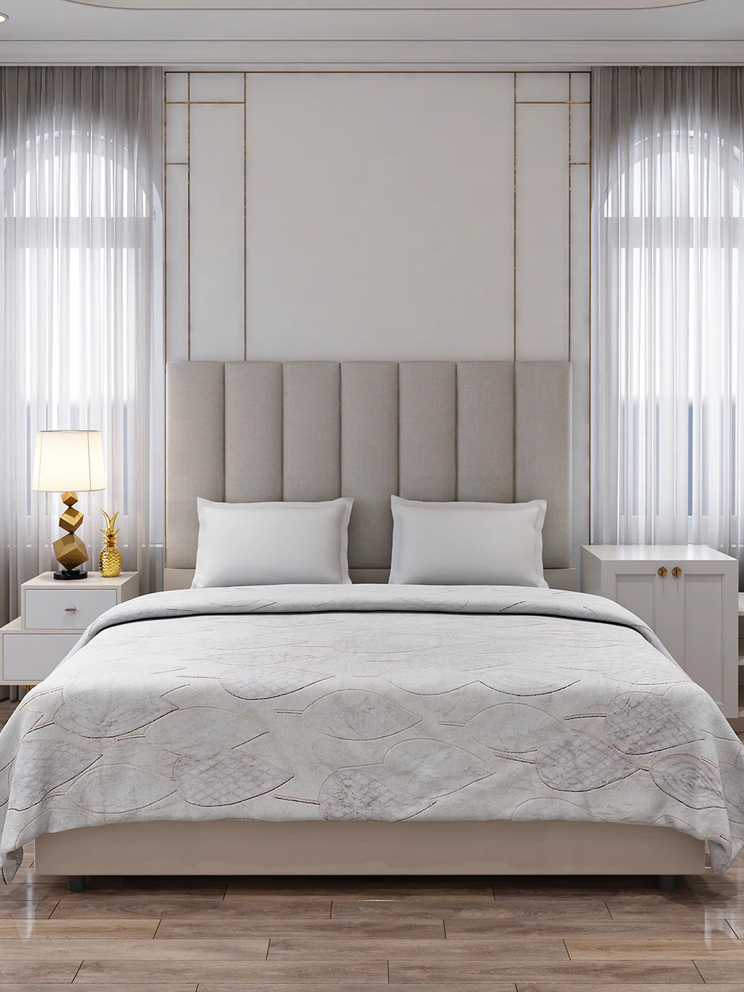 Printed Double Bed 300 GSM Blanket for AC Room - (Matrix) - Image 3