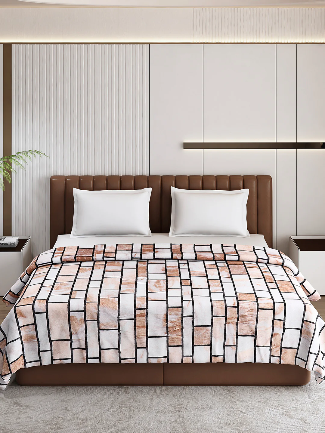 Printed Double Bed 300 GSM Blanket for AC Room - (Tulip) - Image 3