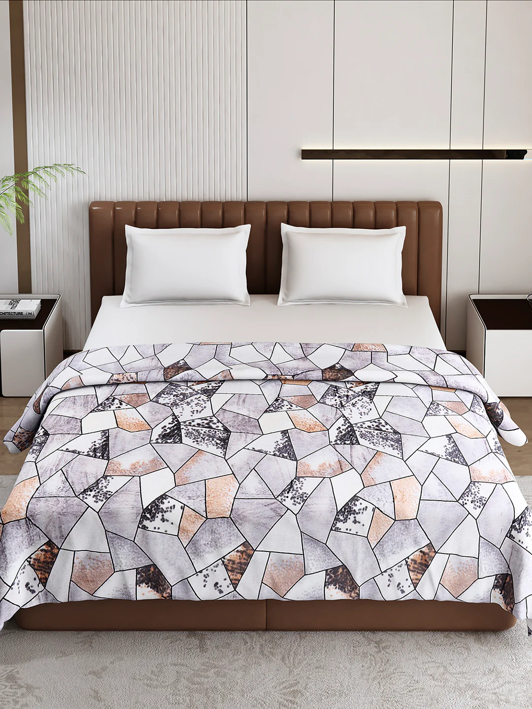 Printed Double Bed 300 GSM Blanket for AC Room - (Tulip) - Image 2