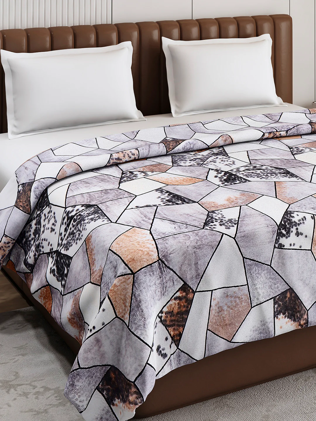 Printed Double Bed 300 GSM Blanket for AC Room - (Tulip) - Image 4