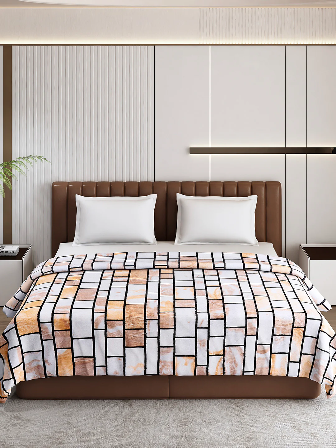 Printed Double Bed 300 GSM Blanket for AC Room - (Tulip) - Image 3