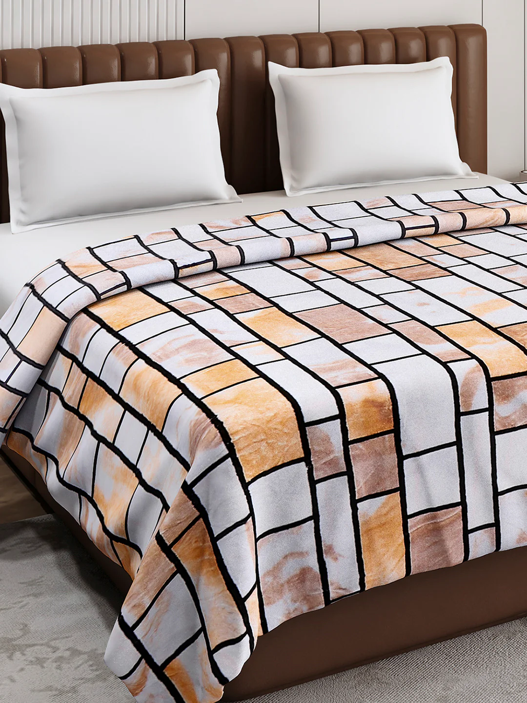 Printed Double Bed 300 GSM Blanket for AC Room - (Tulip) - Image 4
