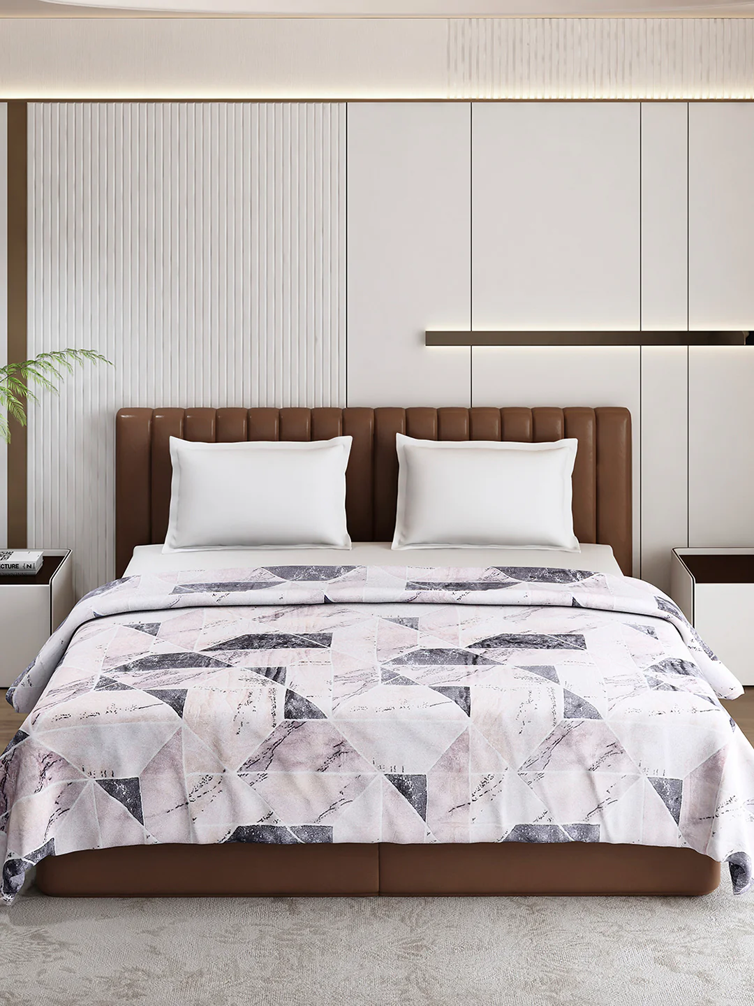Printed Double Bed 300 GSM Blanket for AC Room - (Tulip) - Image 3