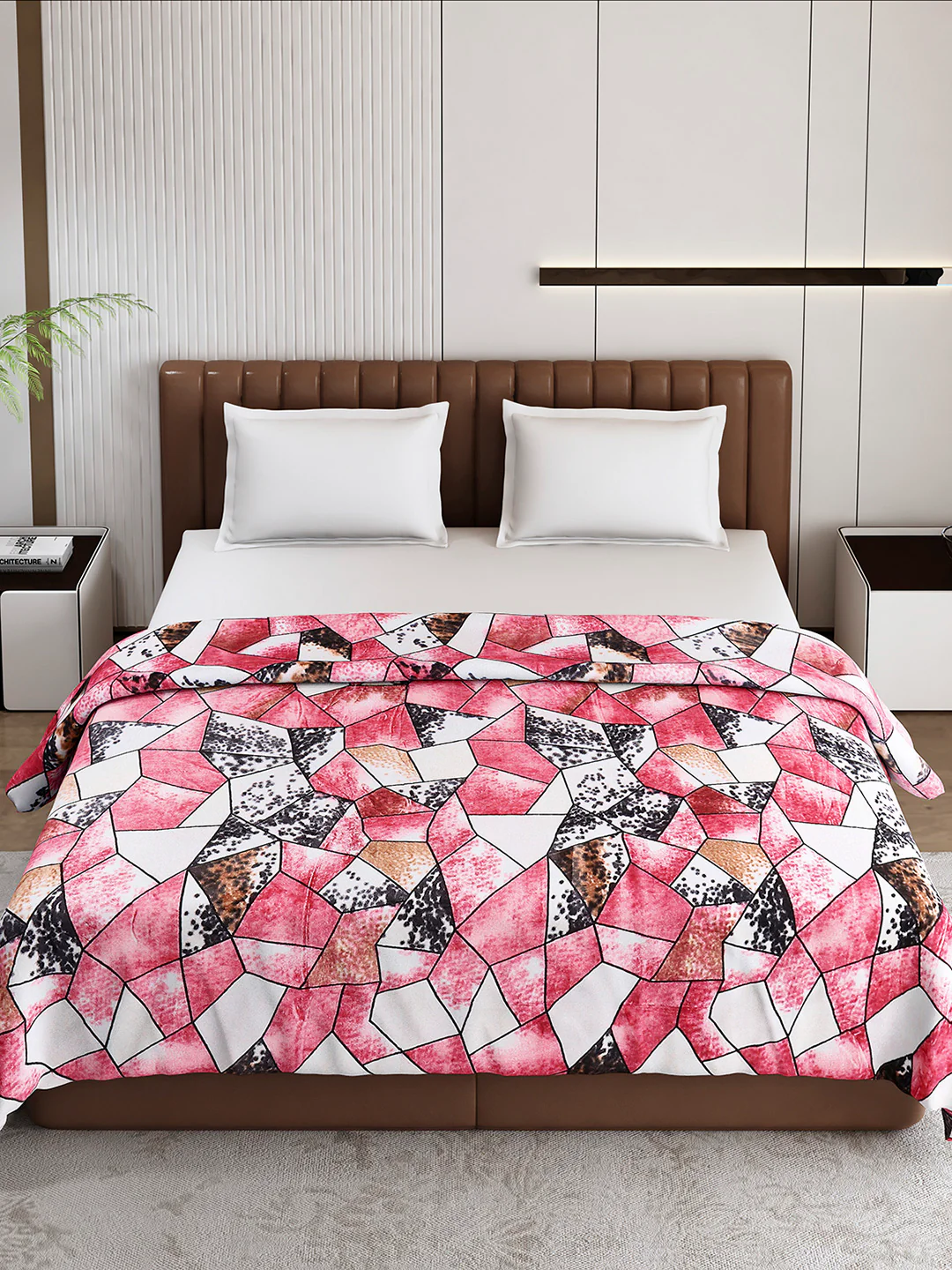 Printed Double Bed 300 GSM Blanket for AC Room - (Tulip) - Image 2