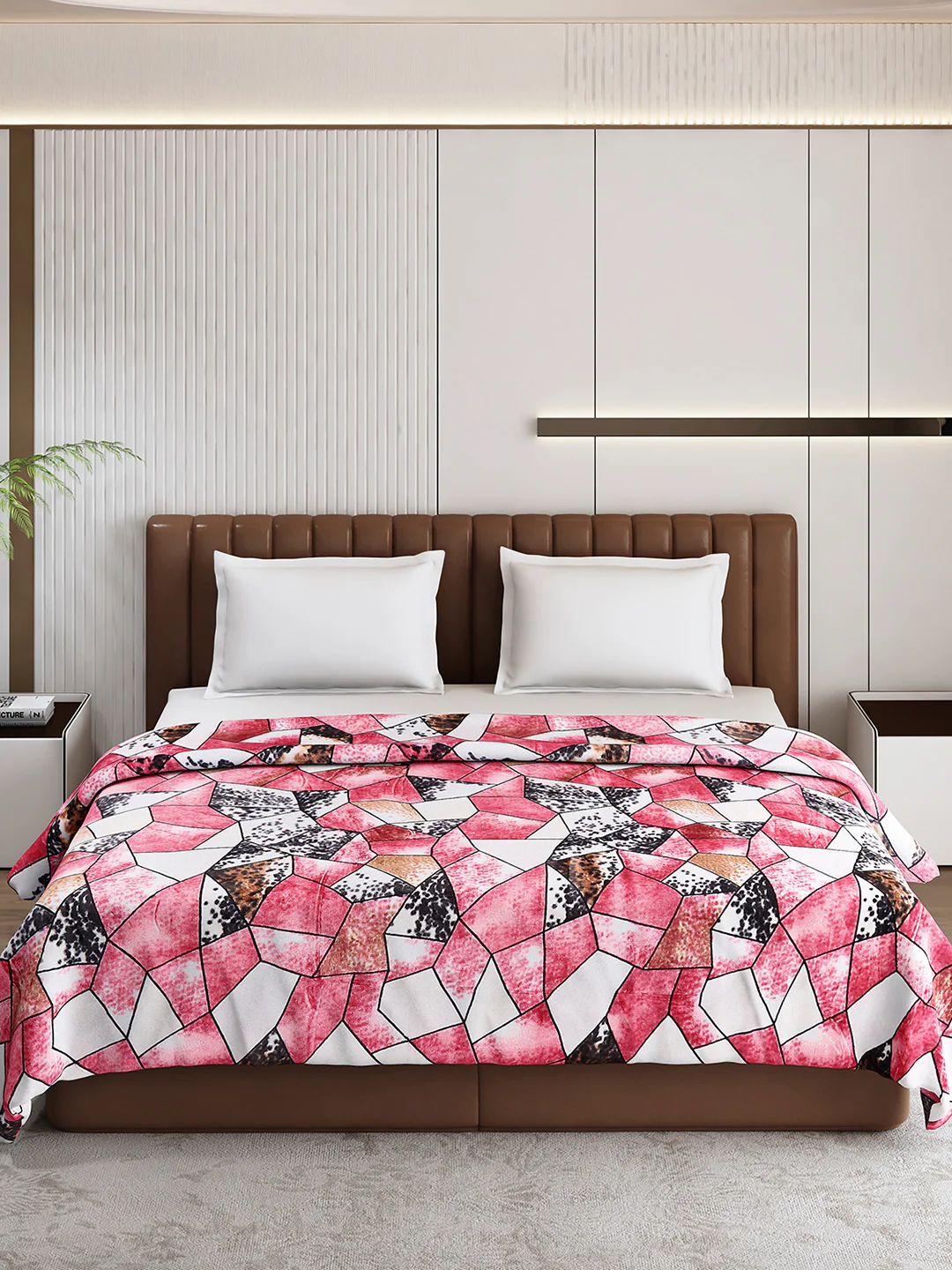 Printed Double Bed 300 GSM Blanket for AC Room - (Tulip) - Image 3
