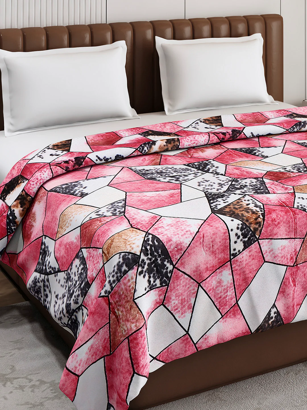 Printed Double Bed 300 GSM Blanket for AC Room - (Tulip) - Image 4