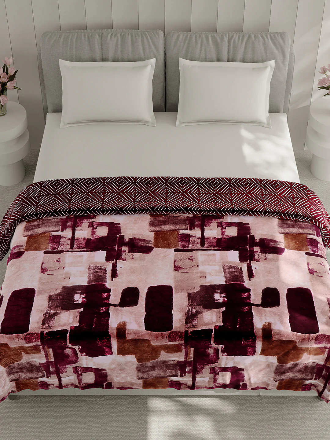 Printed Double Bed 350 GSM Blanket for AC Room - (Manhattan) - Image 2