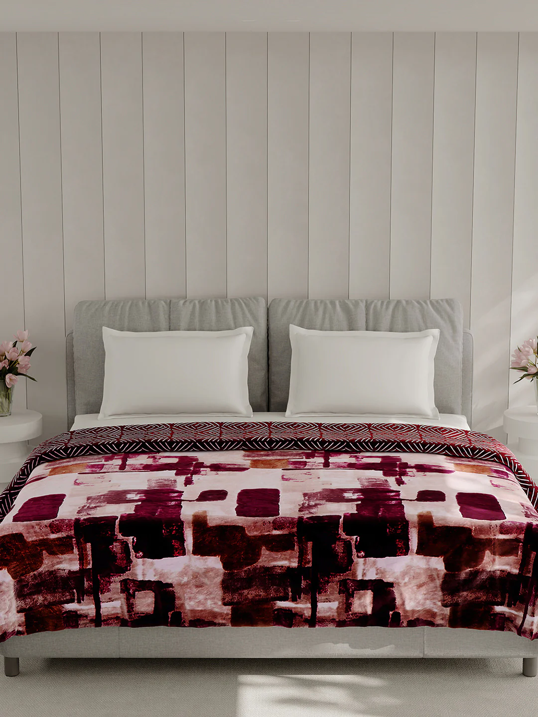 Printed Double Bed 350 GSM Blanket for AC Room - (Manhattan) - Image 3