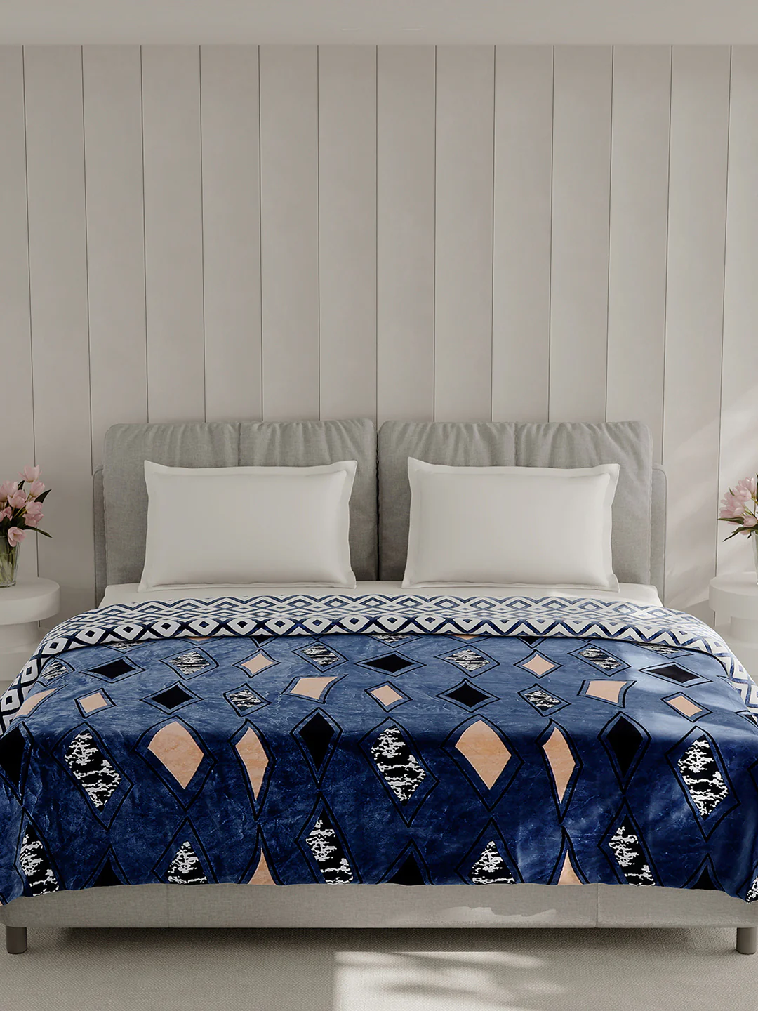 Printed Double Bed 350 GSM Blanket for AC Room - (Manhattan) - Image 3