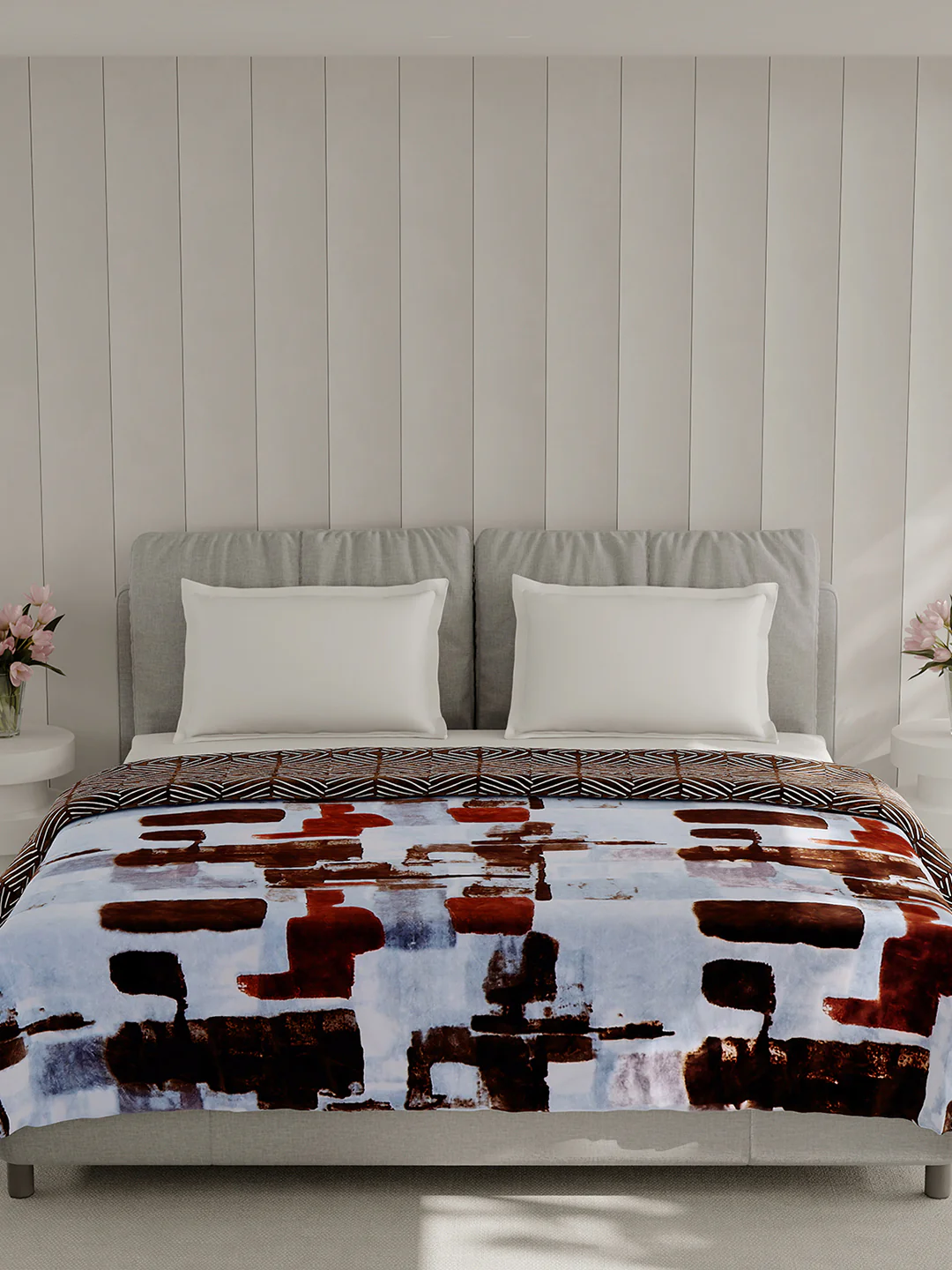 Printed Double Bed 350 GSM Blanket for AC Room - (Manhattan) - Image 3
