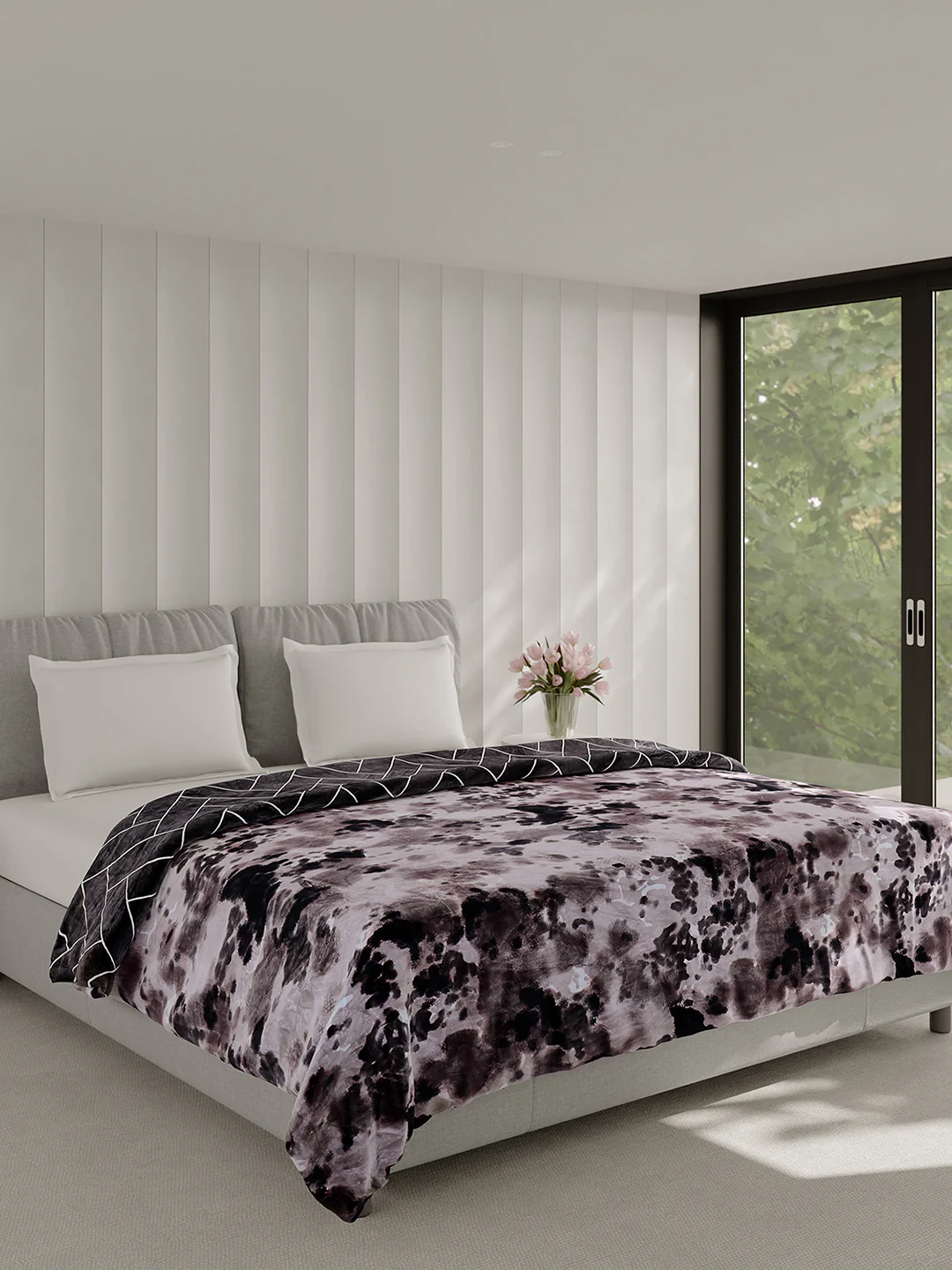Printed Double Bed 350 GSM Blanket for AC Room - (Manhattan) - Image 4