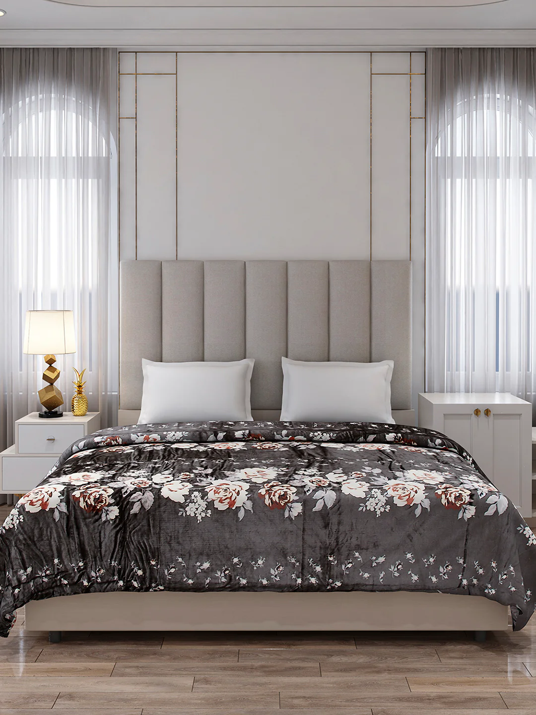 Printed Double Bed 354 GSM Blanket for AC Room - (Opera) - Image 3
