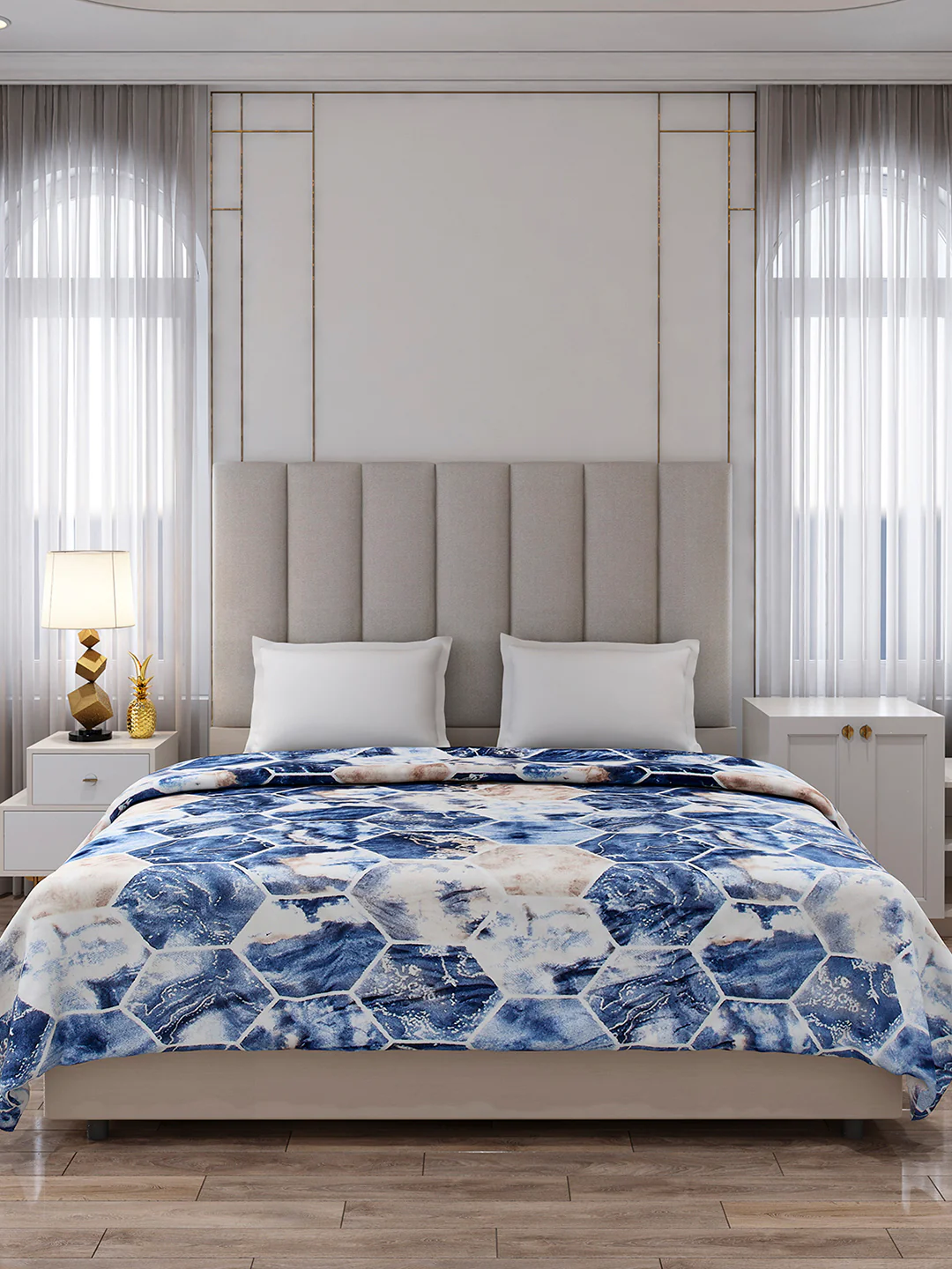 Printed Double Bed 354 GSM Blanket for AC Room - (Opera) - Image 3