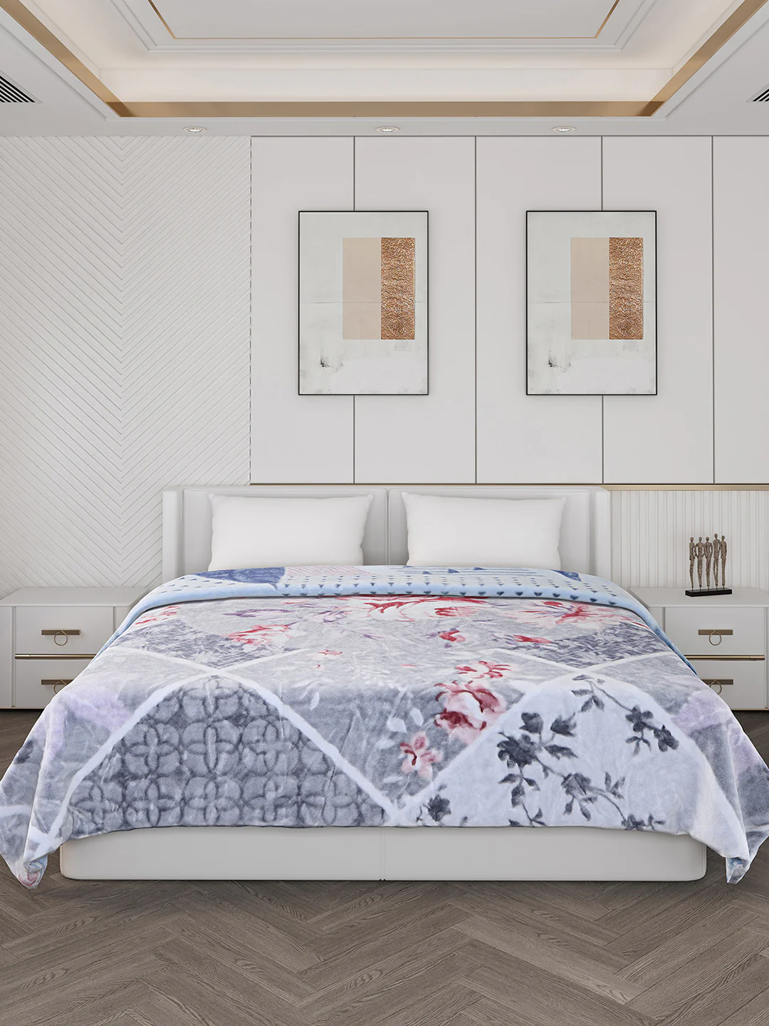 Printed Double Bed 550 GSM Blanket for Mild Winter -2 Ply (Weight 3 kg) - Image 2