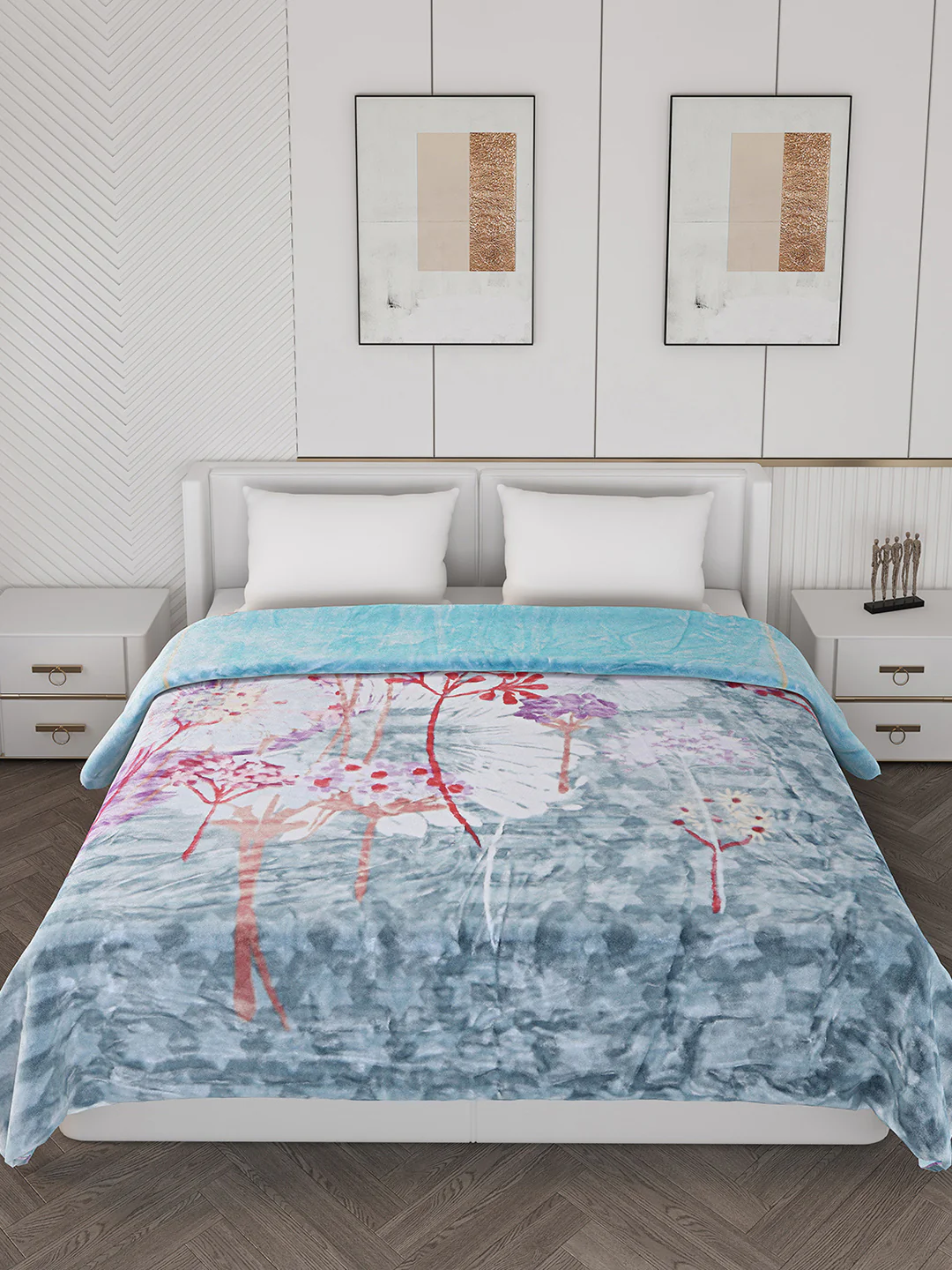 Printed Double Bed 550 GSM Blanket for Mild Winter -2 Ply (Weight 3 kg) - Image 3