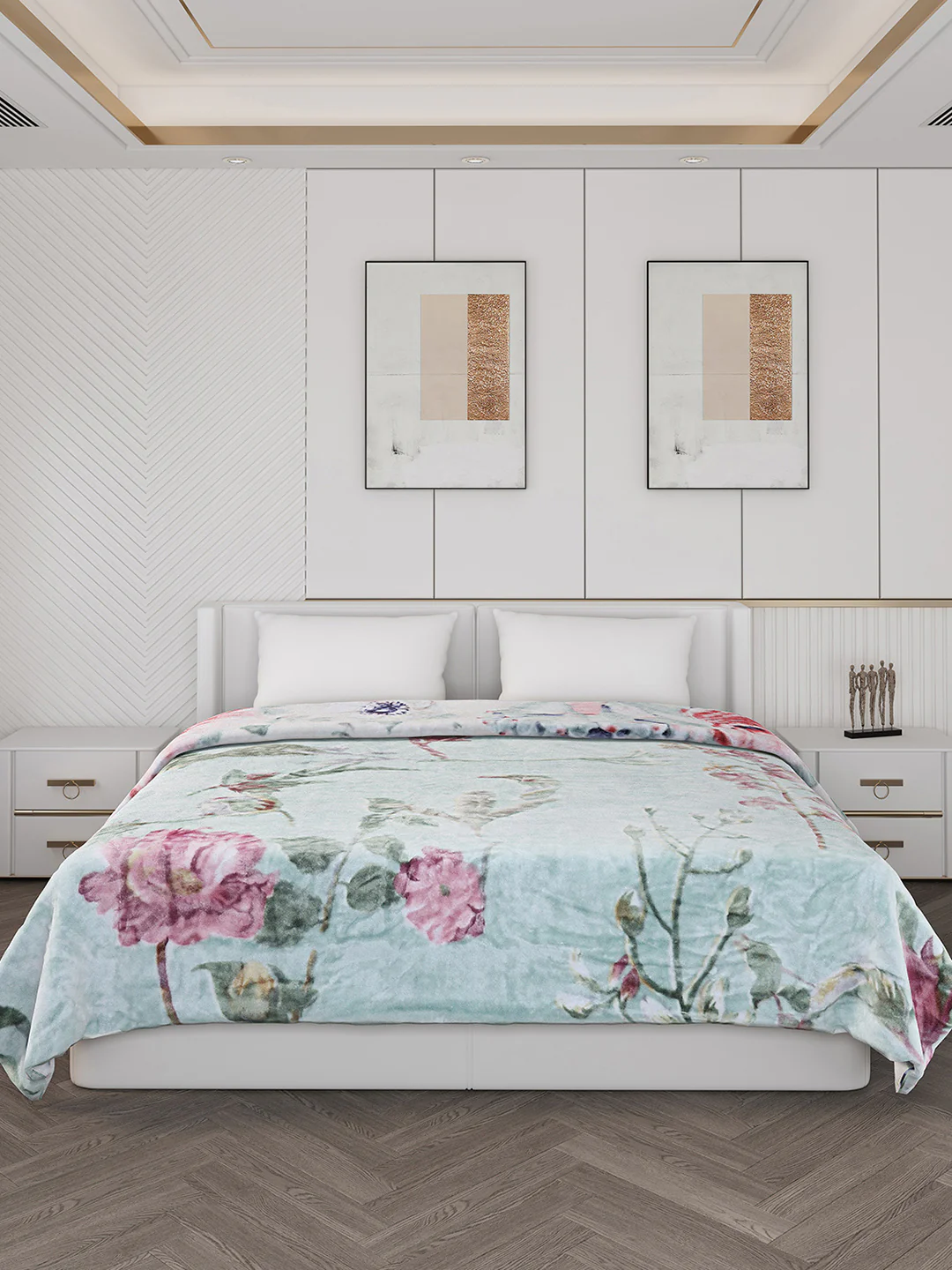 Printed Double Bed 550 GSM Blanket for Mild Winter -2 Ply (Weight 3 kg) - Image 2