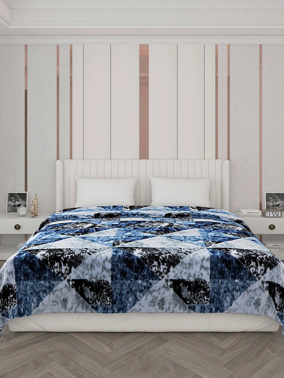Printed Double Bed 596 GSM Blanket Samuel 2 Ply (Weight 3.15 kg) - Image 2