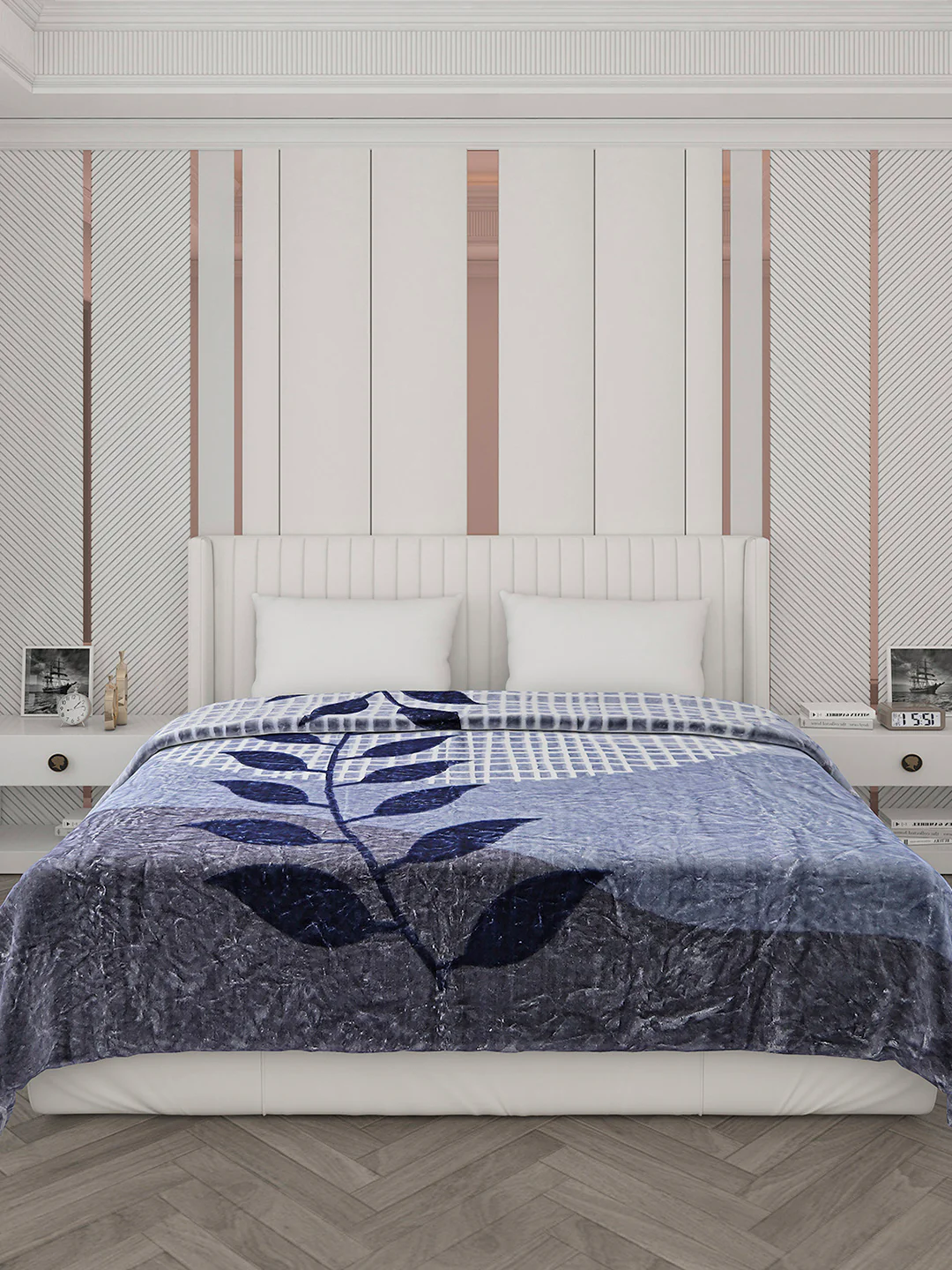 Printed Double Bed 596 GSM Blanket Samuel 2 Ply (Weight 3.15 kg) - Image 2