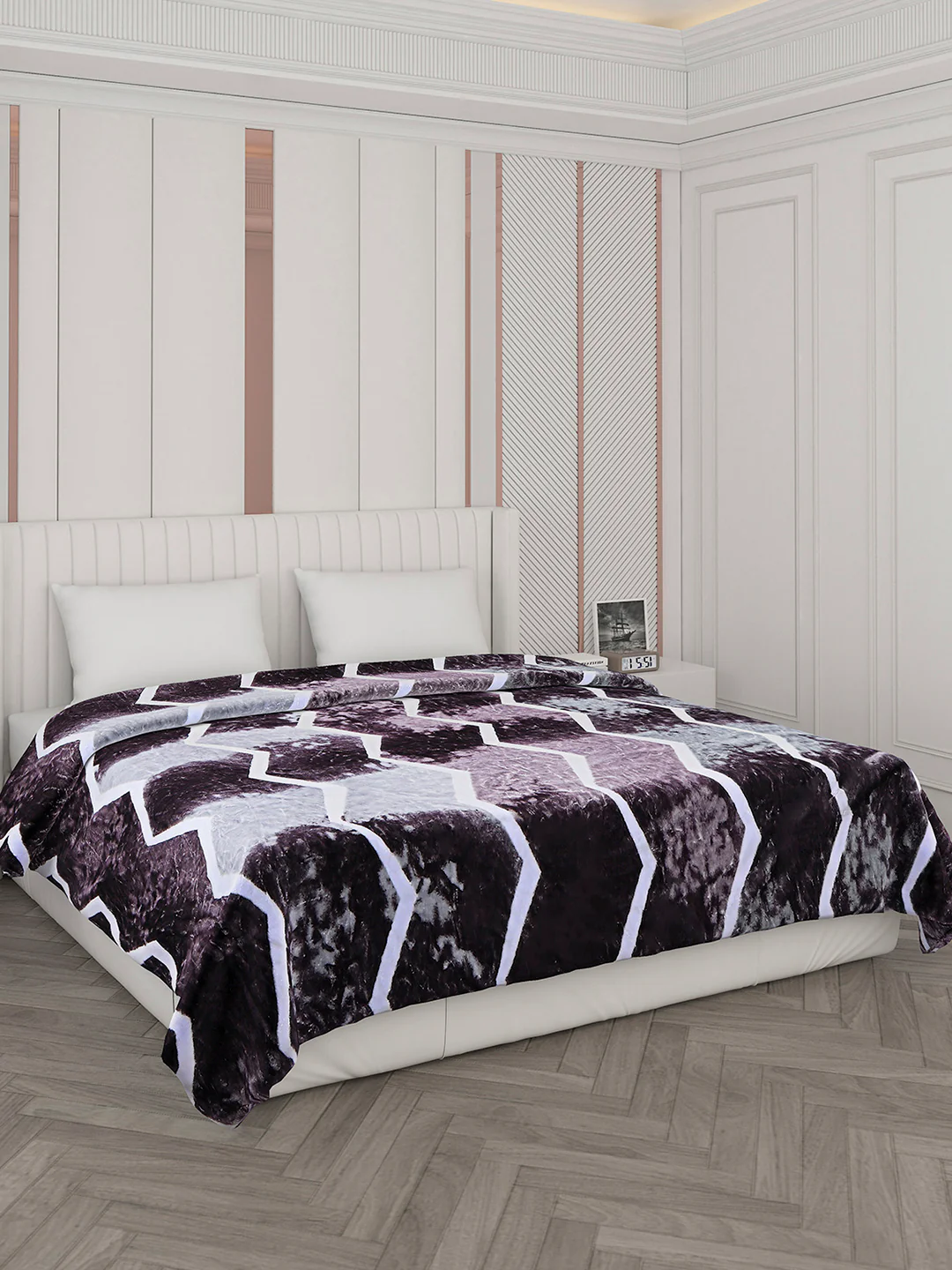 Printed Double Bed 596 GSM Blanket Samuel 2 Ply (Weight 3.15 kg) - Image 4