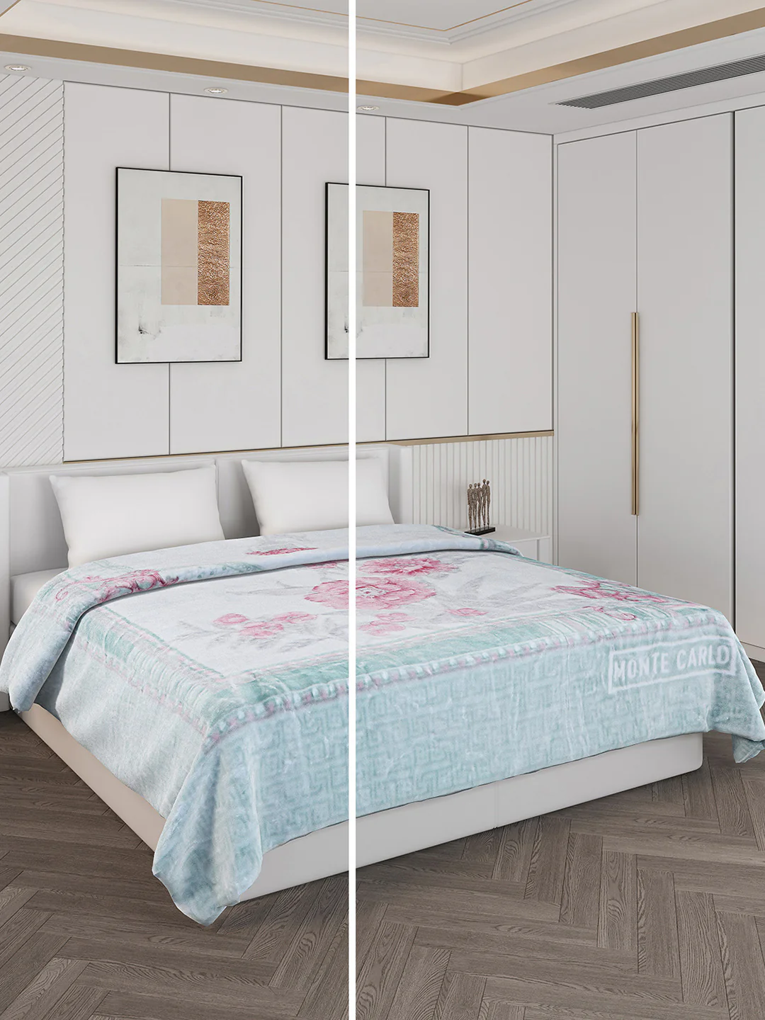 Printed Double Bed 600 GSM Blanket for Heavy Winter -2 Ply (Weight 4 kg)