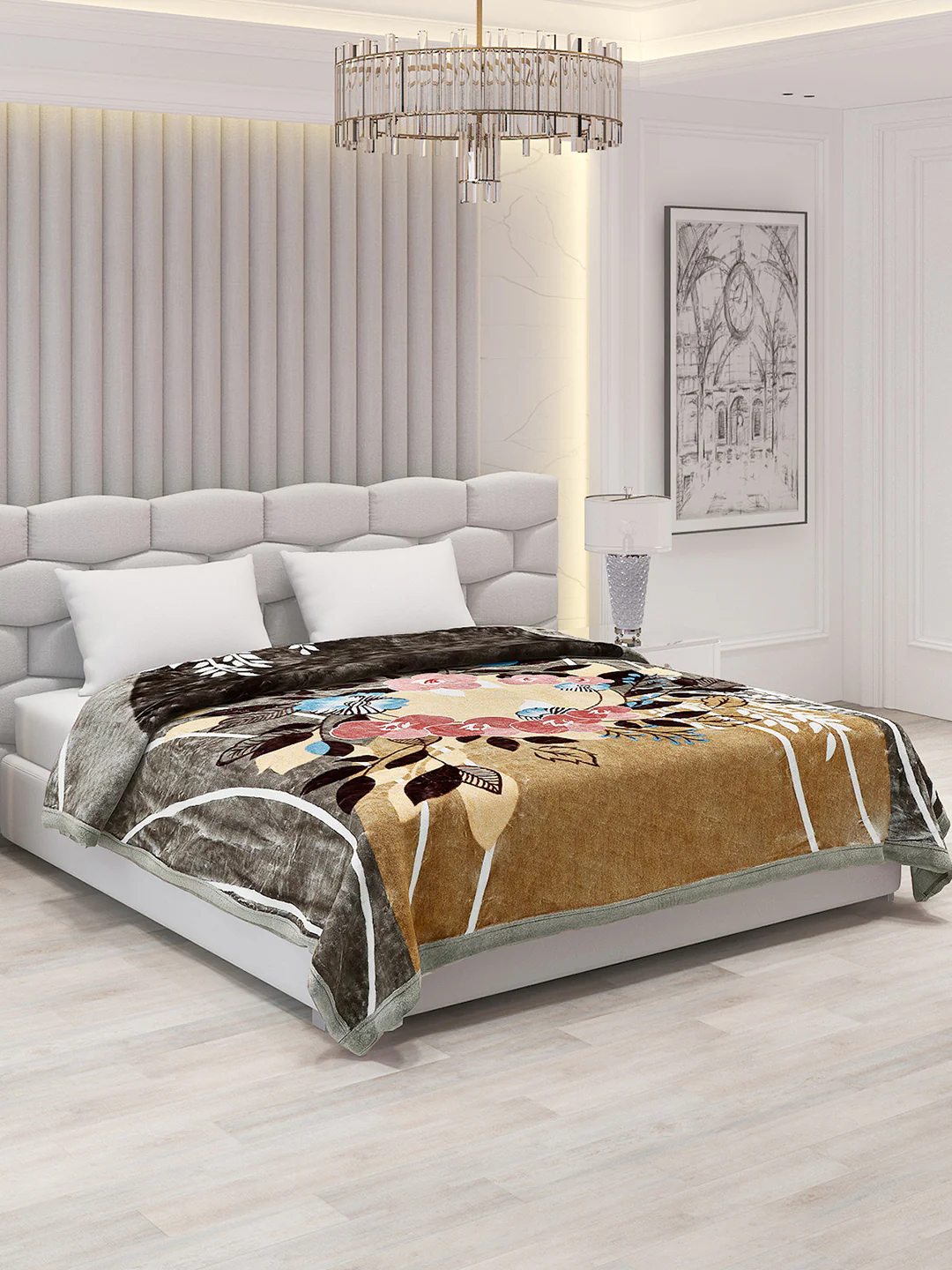 Printed Double Bed 795 GSM Blanket Austin 2 Ply (Weight 4.2 kg) - Image 4