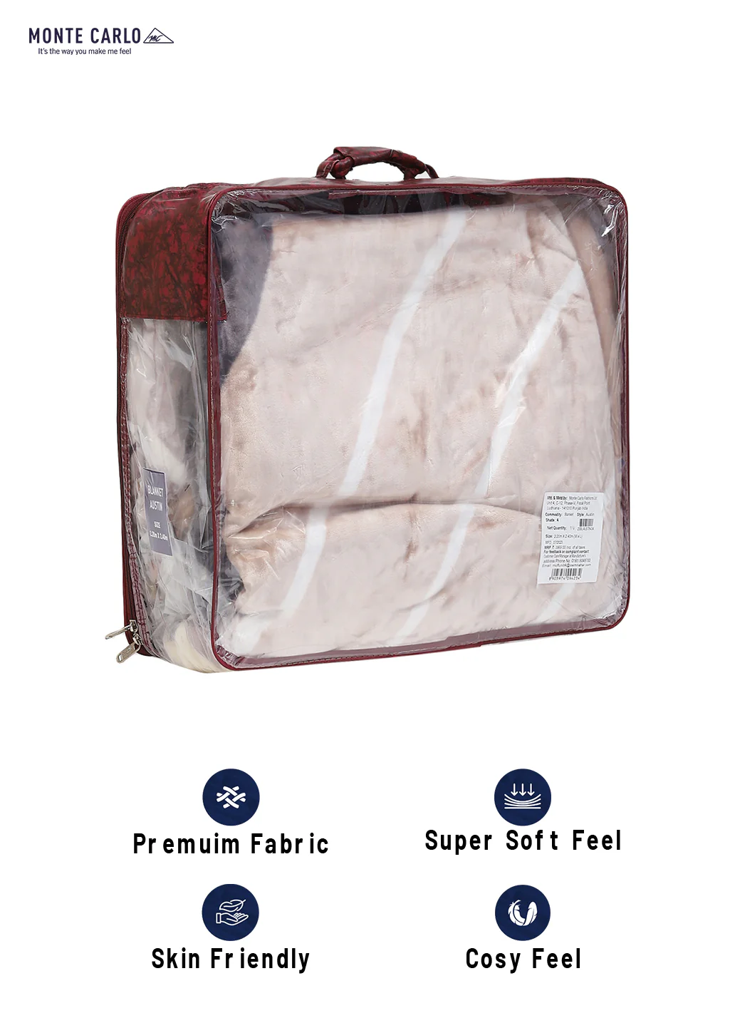 Printed Double Bed 795 GSM Blanket Austin 2 Ply (Weight 4.2 kg) - Image 8