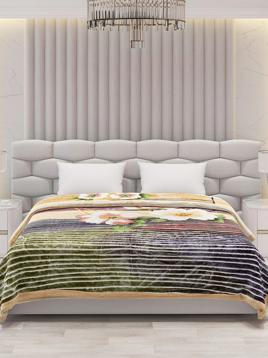 Printed Double Bed 795 GSM Blanket Austin 2 Ply (Weight 4.2 kg) - Image 2