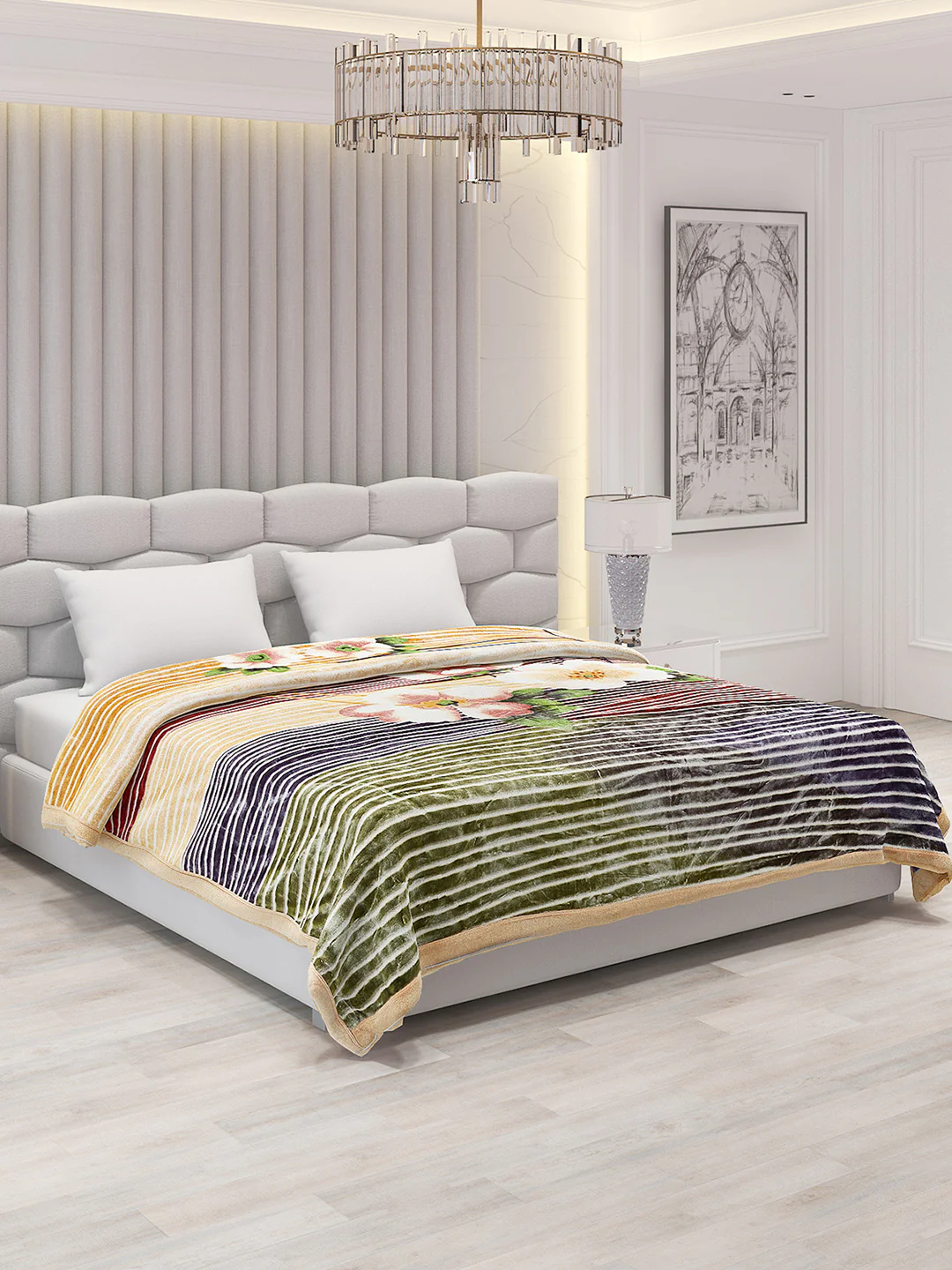 Printed Double Bed 795 GSM Blanket Austin 2 Ply (Weight 4.2 kg) - Image 4
