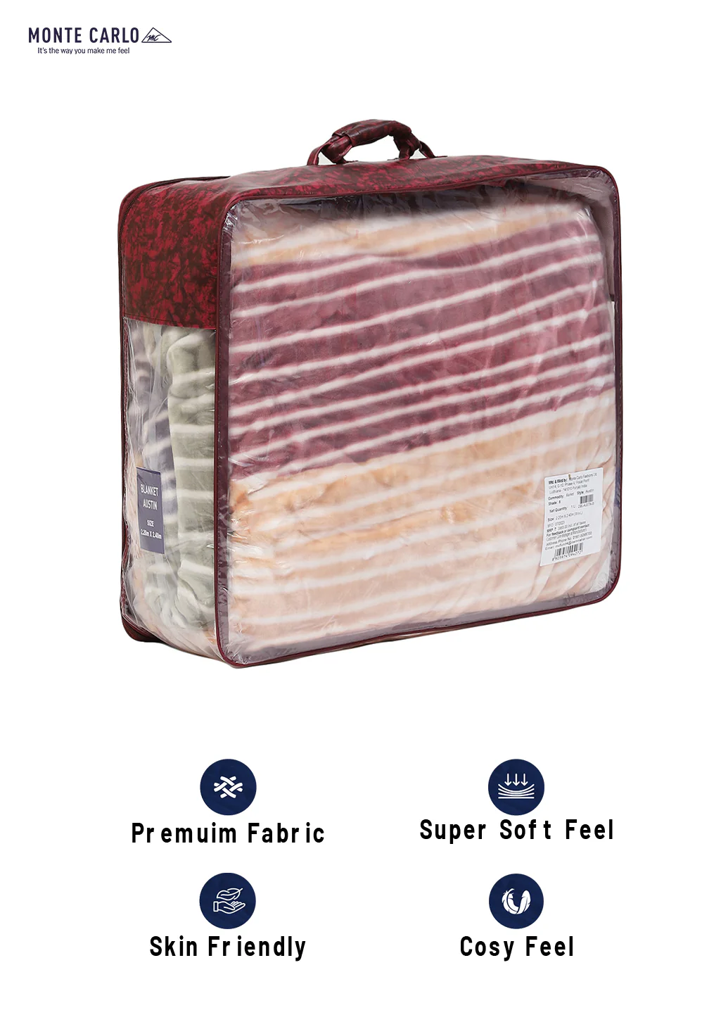 Printed Double Bed 795 GSM Blanket Austin 2 Ply (Weight 4.2 kg) - Image 8