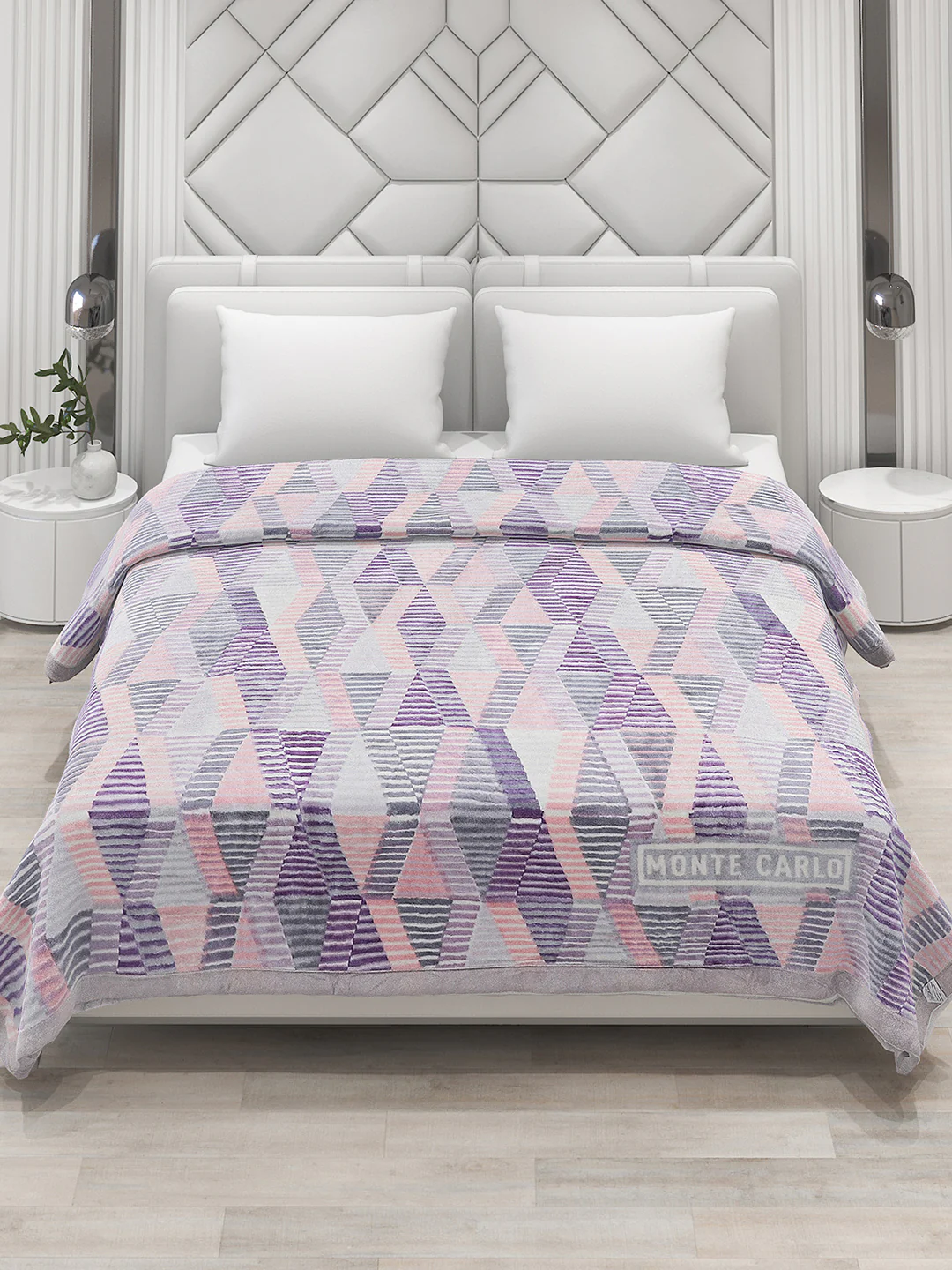 Printed Double Bed 795 GSM Blanket Cashmere 2 Ply (Weight 4.2 kg) - Image 3