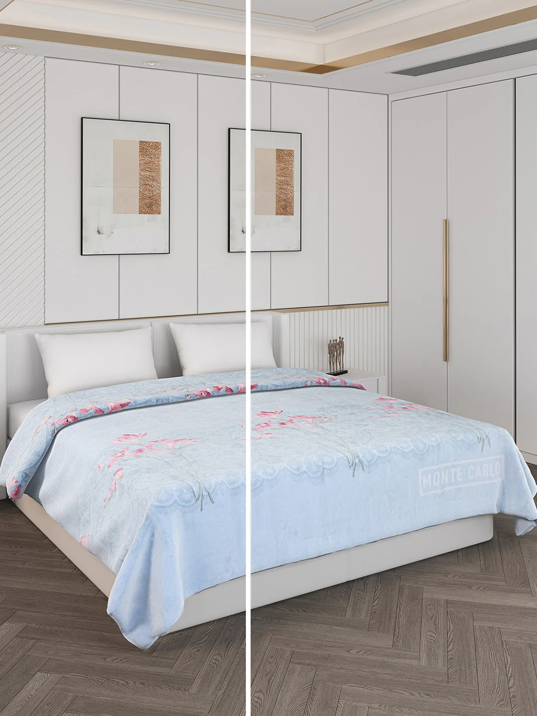 Printed Double Bed 795 GSM Blanket Cashmere 2 Ply (Weight 4.2 kg) - Image 2
