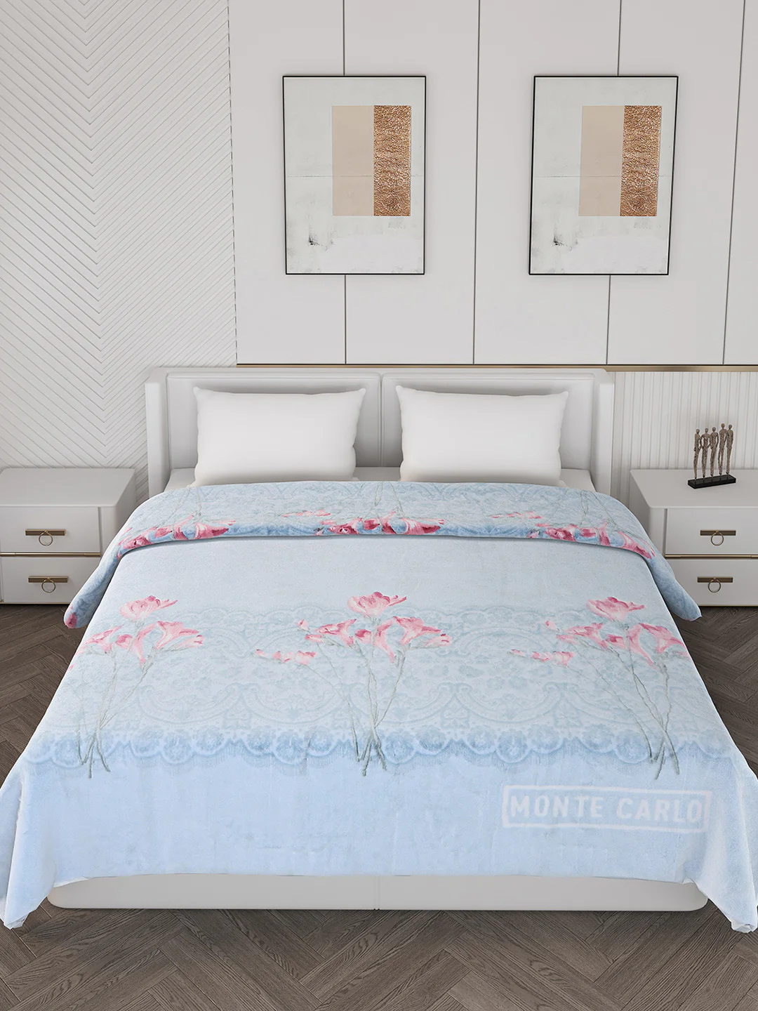 Printed Double Bed 795 GSM Blanket Cashmere 2 Ply (Weight 4.2 kg) - Image 4
