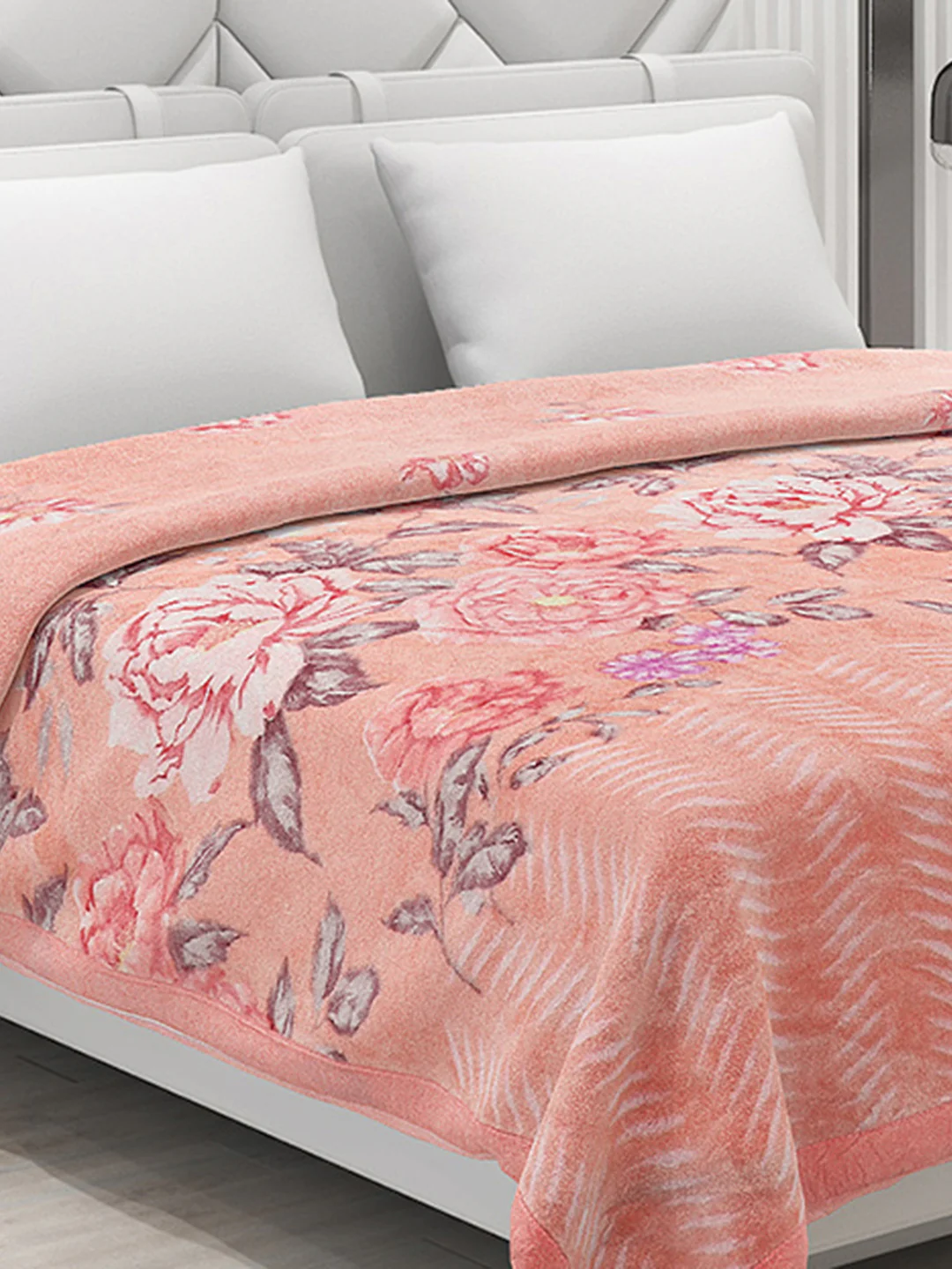 Printed Double Bed 795 GSM Blanket Cashmere 2 Ply (Weight 4.2 kg)