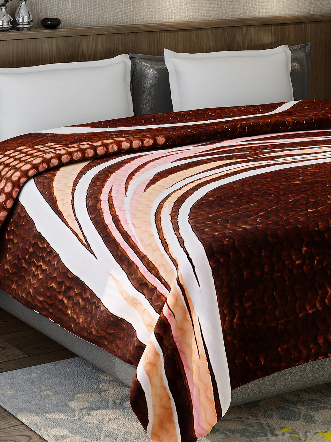 Printed Double Bed 795 GSM Blanket for Heavy Winter -2 Ply (Weight 4.2 kg) - Image 4