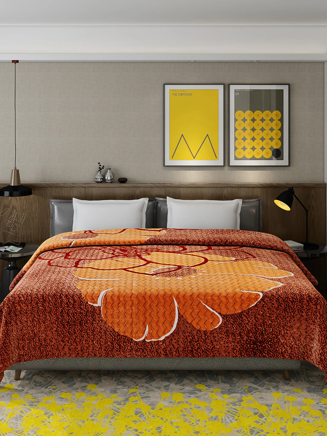 Printed Double Bed 795 GSM Blanket for Heavy Winter -2 Ply (Weight 4.2 kg) - Image 3