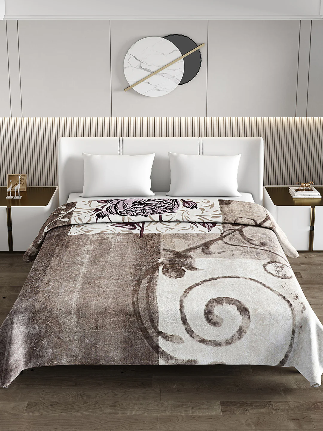 Printed Double Bed 795 GSM Blanket Scarlet 2 Ply (Weight 4.2 kg) - Image 3