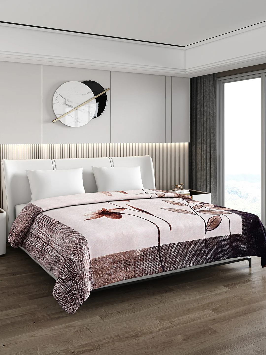 Printed Double Bed 795 GSM Blanket Scarlet 2 Ply (Weight 4.2 kg) - Image 4