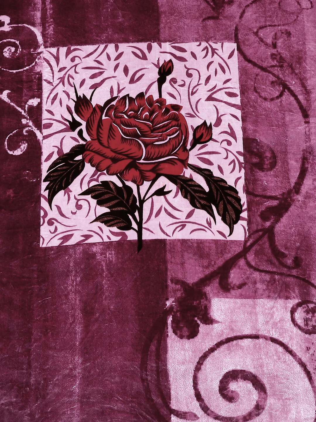 Printed Double Bed 795 GSM Blanket Scarlet 2 Ply (Weight 4.2 kg) - Image 6