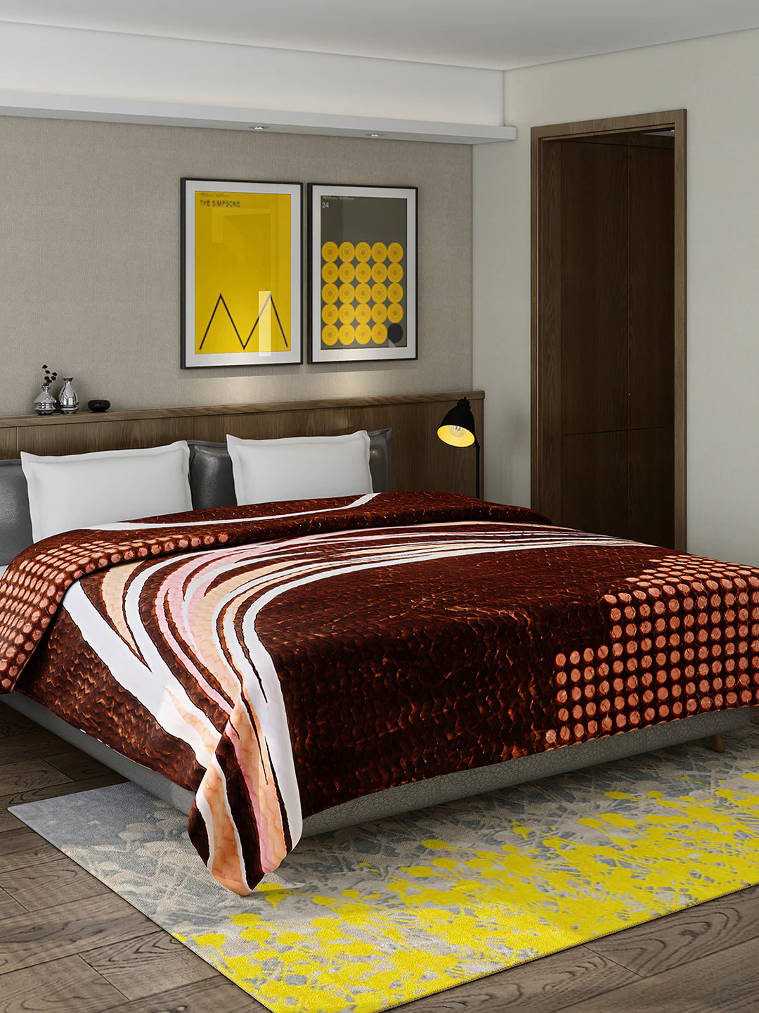 Printed Double Bed 795 GSM Blanket Waverly 2 Ply (Weight 4.2 kg) - Image 2
