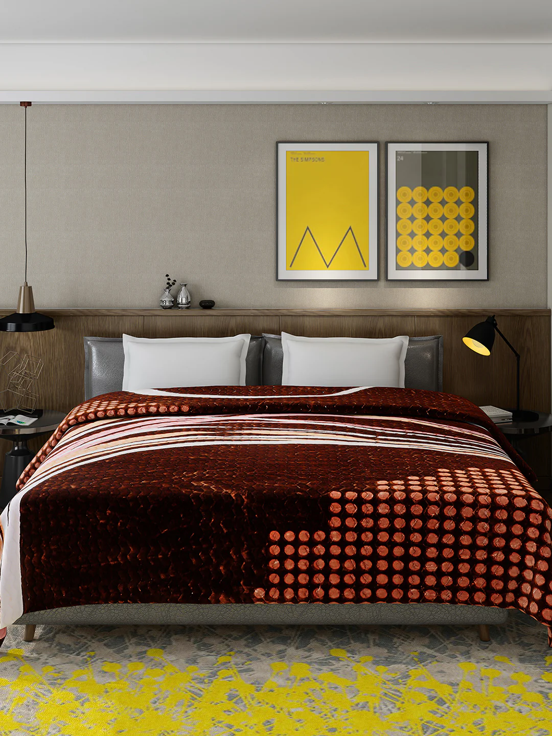 Printed Double Bed 795 GSM Blanket Waverly 2 Ply (Weight 4.2 kg) - Image 4