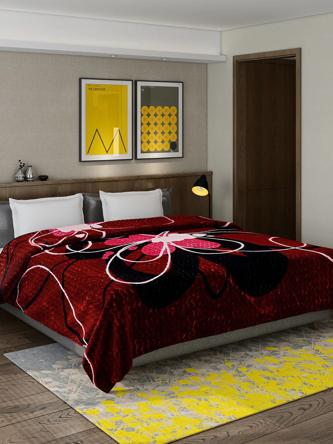 Printed Double Bed 795 GSM Blanket Waverly 2 Ply (Weight 4.2 kg) - Image 2