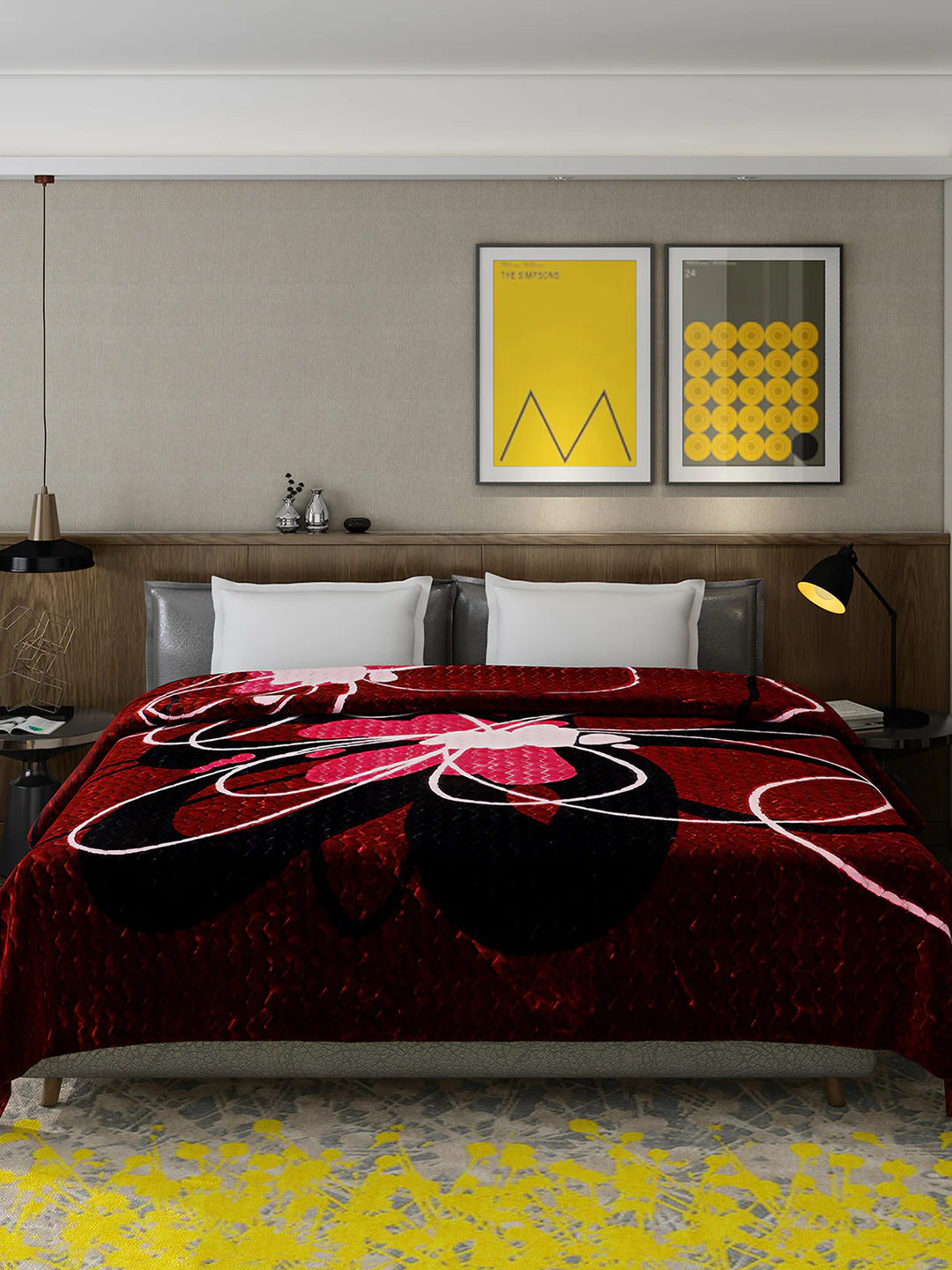 Printed Double Bed 795 GSM Blanket Waverly 2 Ply (Weight 4.2 kg) - Image 4