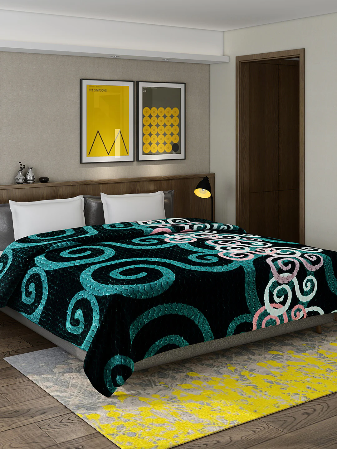 Printed Double Bed 795 GSM Blanket Waverly 2 Ply (Weight 4.2 kg) - Image 2